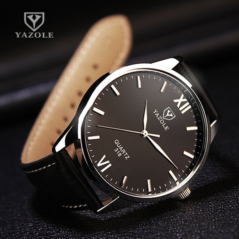 Luxury Fashion Leather Mens Wristwatch