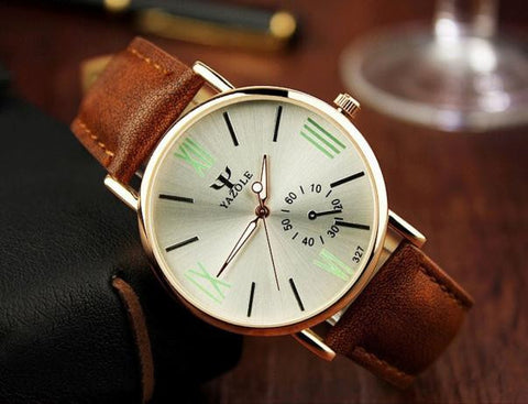 Luxury Fashion Leather Mens Watches