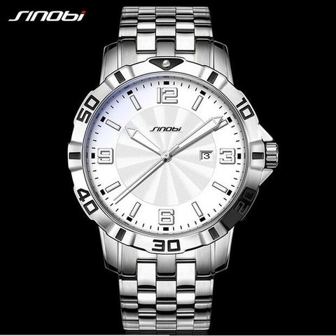 luxury stainless steel men's 10Bar waterproof watch